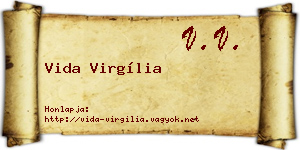 Vida Virgília névjegykártya